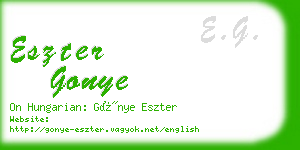 eszter gonye business card